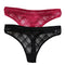 2PCS/Set Lace Sexy G-String Thongs Transparent Women&