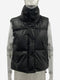 Elina Black Stand Collar Vests Women Fashion Zipper PU Leather Coats Women Elegant Autumn Winter Short Vests Female Ladies IAC