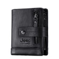 Genuine Leathe Men Wallet RFID Luxury Desig Bifold Short Wallets Male Hasp Vintage Purse Coin Pouch Multi-functional Card Pocket
