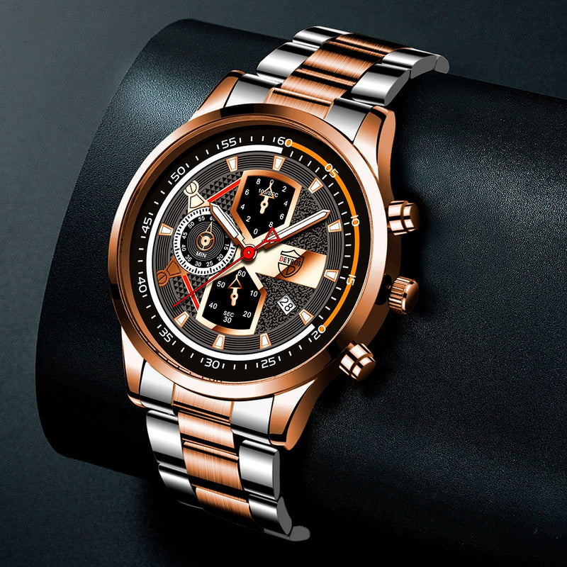 Luxury Brand Mens Watches Fashion Men Sports Stainless Steel Quartz Wrist Watch Luminous Clock Man Business Watch часы мужские