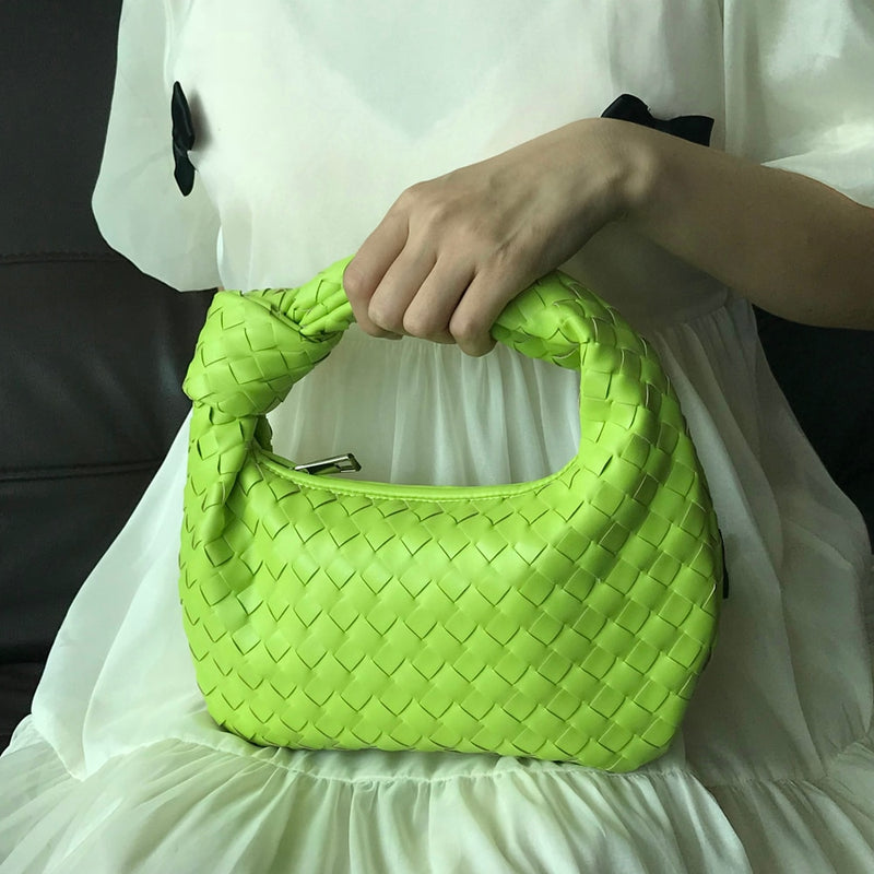 2022 Fashion woven bag luxury designer handbag brand women tote bag lady shoulder bags PU spring bags leather casual handbag