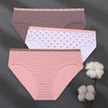 3PCS/Set Women Panties Cotton Underwear Patchwork Cute Design Female Lingerie Underpants Pantys Sexy Briefs Intimates for Girls