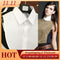 Women Cotton Lace Fake Collar Blouse Vintage Detachable Collar Women&#39;s shirt False Tie Men Lapel False Blouse Top Women Collars