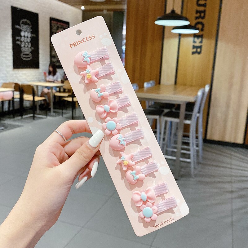 Children Hairpin Fruit Hair Clips Baby Side Bangs Clip for Kawaii Girls Headdress Hair Accessories Baby Bows 10 PCS 2021 New