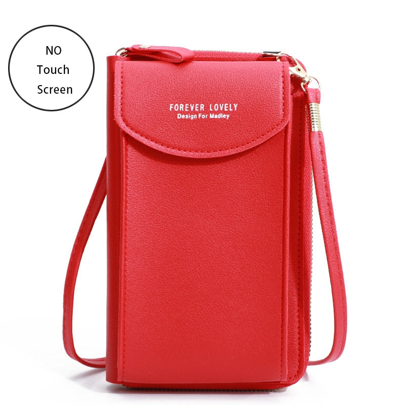 Women Bags Soft Leather Wallets Touch Screen Cell Phone Purse Crossbody Shoulder Strap Handbag for Female Cheap Women&
