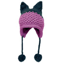 BomHCS Cute Fox Ears Beanie Winter Warm 100% Handmade Knit Hat