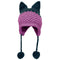BomHCS Cute Fox Ears Beanie Winter Warm 100% Handmade Knit Hat