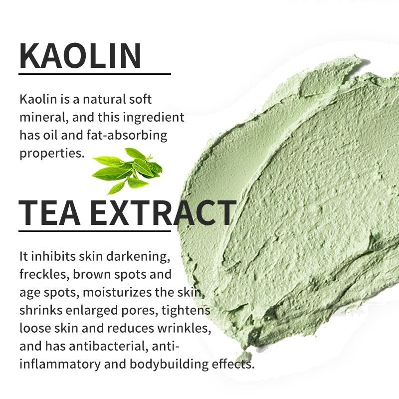 GZE Green Tea Mask Stick for Face Blackhead Remover Deep Pore Cleansing Brightening Facial Purifying Clean Matcha Clay Mud Musk