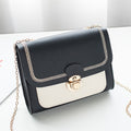 Stitching Women Summer Shoulder Crossbody Bag Chain PU Leather Ladies Messenger Bag Female Small Square Bag Clutch Bags Handbags