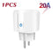 Aubess Smart Socket EU 16A/20A AC100-240V Wifi Smart Plug Power Outlet, Alexa Google Home Voice Control, For Tuya Smart Life APP
