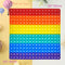 Rainbow Push Bubble Pop Fidget Stress Relief Squeeze Ball Toy for Kid Children Antistress Game Hand Simple Dimple Relax Adult