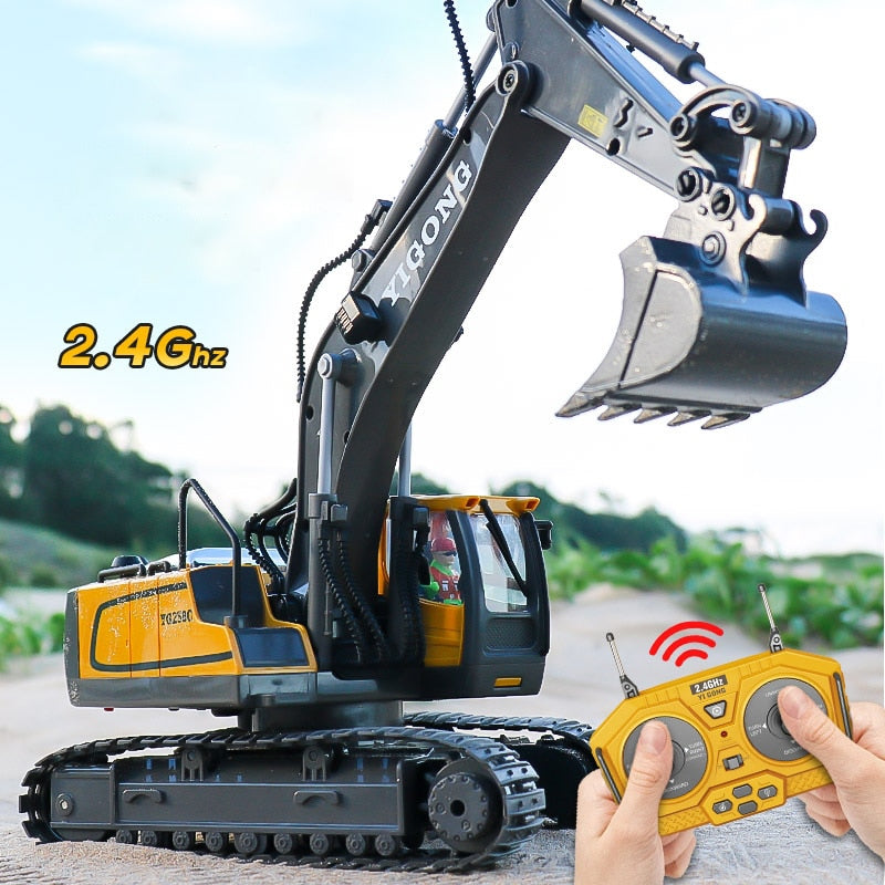 RC Excavator Dumper RC Car Toy 2.4G Remote Control Engineering Vehicle Crawler Truck Bulldozer Children Toys for Boys Kids Gifts