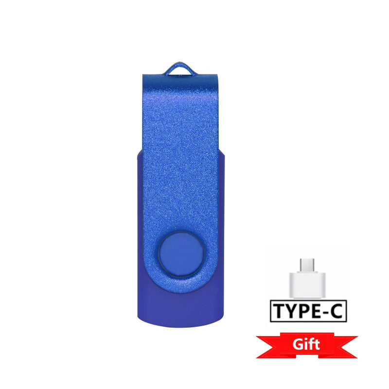 USB Flash Drive  64GB 32GB 16GB 8GB 4GB USB 2.0 Flash Memory Card U Stick customize logo free adapter Gifts pen drive Cle usb