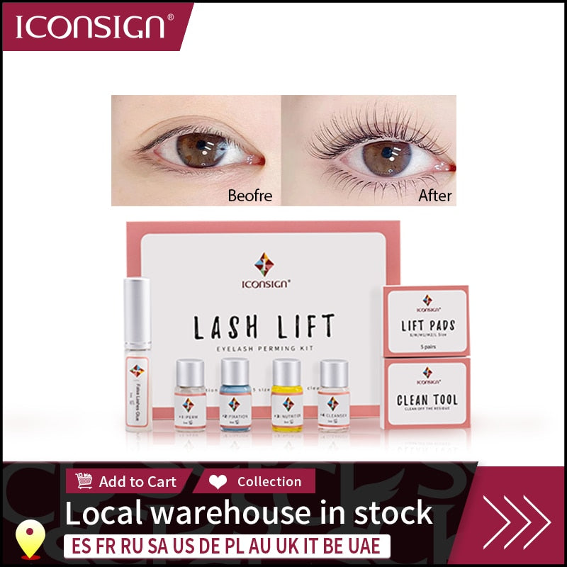 Dropshipping ICONSIGN Lash Lift Kit Lash Lifiting Eyelash Perm Kit Lash Curling Eyelash Enhancer Eye Makeup Can Do Your Logo