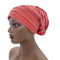 Candy Color Ladies Head Wraps Muslim Hijab Bonnets Fashion Headgear Trending Elastic Full Body Pleated Turban Cap for Women