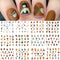 12 Designs Nail Stickers Set Mixed Floral Geometric Nail Art Water Transfer Decals Sliders Flower Leaves Manicures Decoration