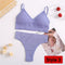 2PCS/Set Women Seamless Bra Panties Set Sexy Stretch Sport Bra Thong Briefs Style Panty Bralette Crop Top Intimates Lingerie Set