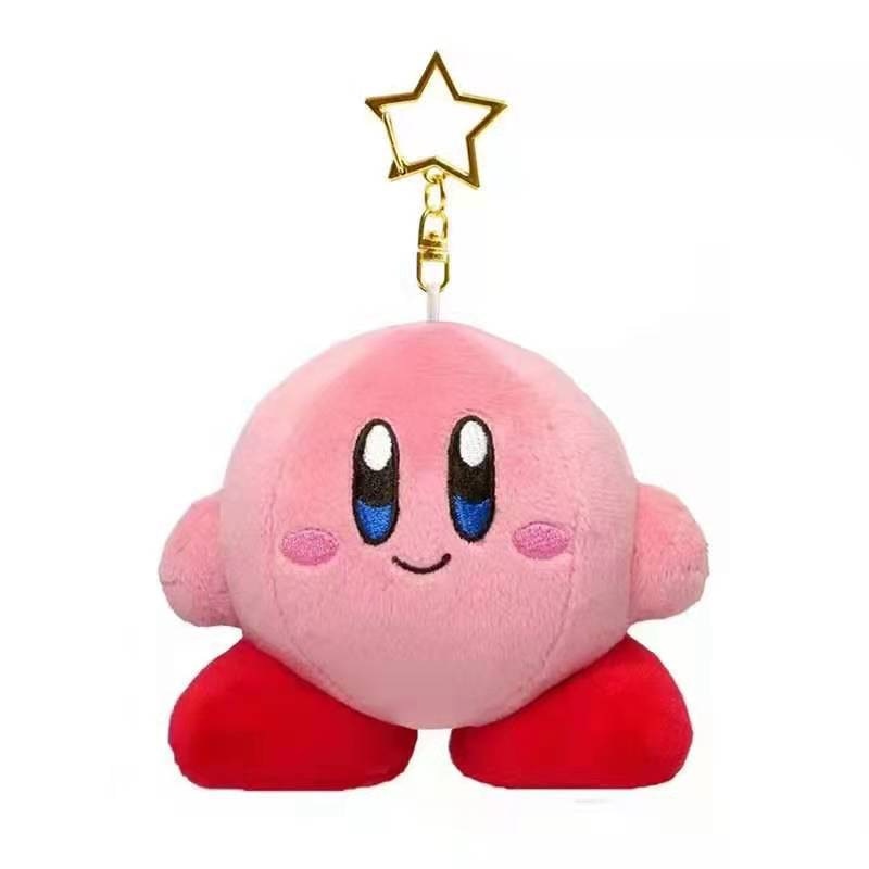 Kirby Keychain Kawaii 12Cm Cartoon Pink Star Keyring Soft Stuffed Plush Toys Cute Gifts Plushies For Girls Friends Childrens