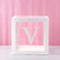 Baby Shower Box Custom Alphabet Name Transparent Balloon Box Birthday Party Decoration Kids DIY Wedding Baby Shower Suppiles