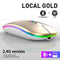 Bluetooth Wireless Mouse for Computer PC Laptop MacBook 1600 DPI Mice with RGB Backlight Ergonomic Rechargeable USB Gaming Mouse