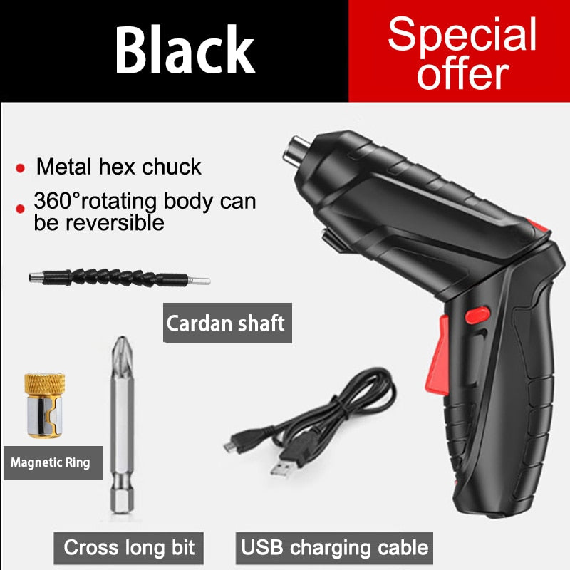 Electric Screwdriver Battery Rechargeable Cordless Screwdriver Powerful Impact Wireless Screwdriver Drill Electric Screw Driver