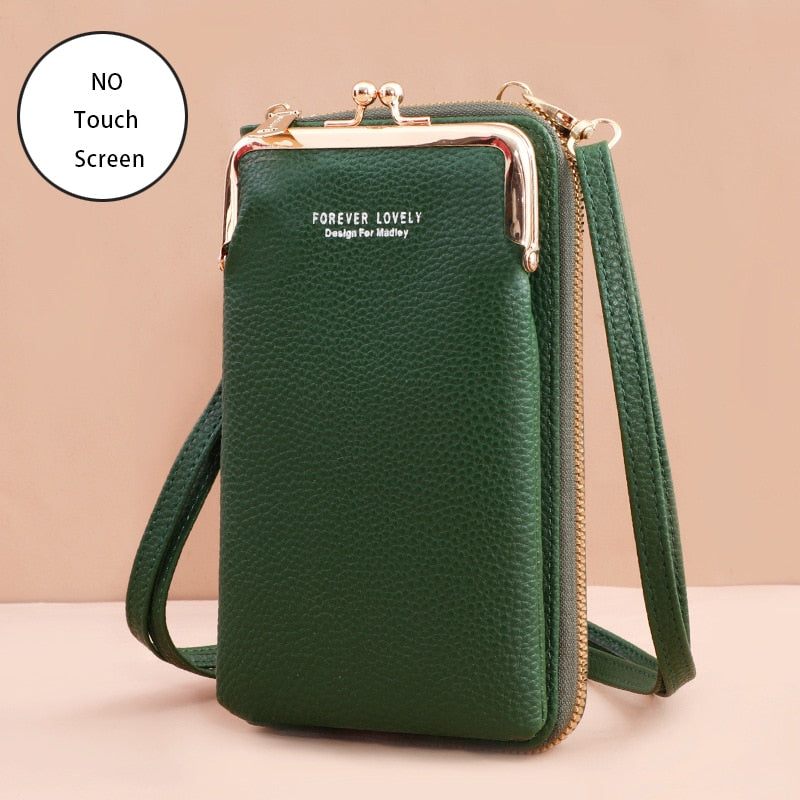 Women Bags Soft Leather Wallets Touch Screen Cell Phone Purse Crossbody Shoulder Strap Handbag for Female Cheap Women&