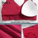 2PCS/Set Women Seamless Bra Panties Set Sexy Stretch Sport Bra Thong Briefs Style Panty Bralette Crop Top Intimates Lingerie Set