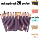 20Pcs Makeup Brushes Set for Eye Shadow Foundation Powder Eyeliner Eyelash Cosmetict for Face Make Up Brush Tools