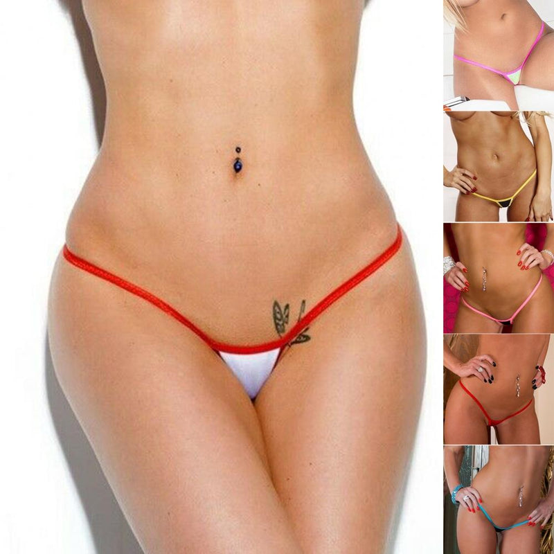 Thin  Popular Color Block Sexy G-string Female Women Thong Skinny   for Daily Wear