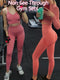 Women's Sets Skinny Tracksuit Breathable Bra Long Sleeve Top Seamless Outfits High Waist Push Up Leggings Gym Clothes Sport Suit