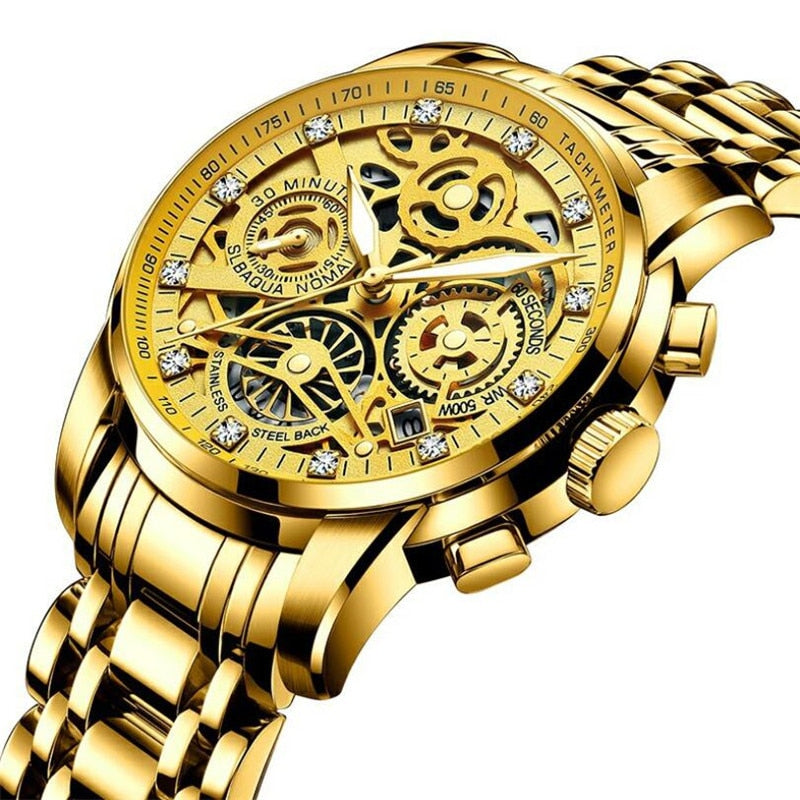 Flywheel Rotating Window Mens Watches Luxury Fashion Luminous Auto Date Men Quartz Watch Waterproof Male Clock relogios Relogio