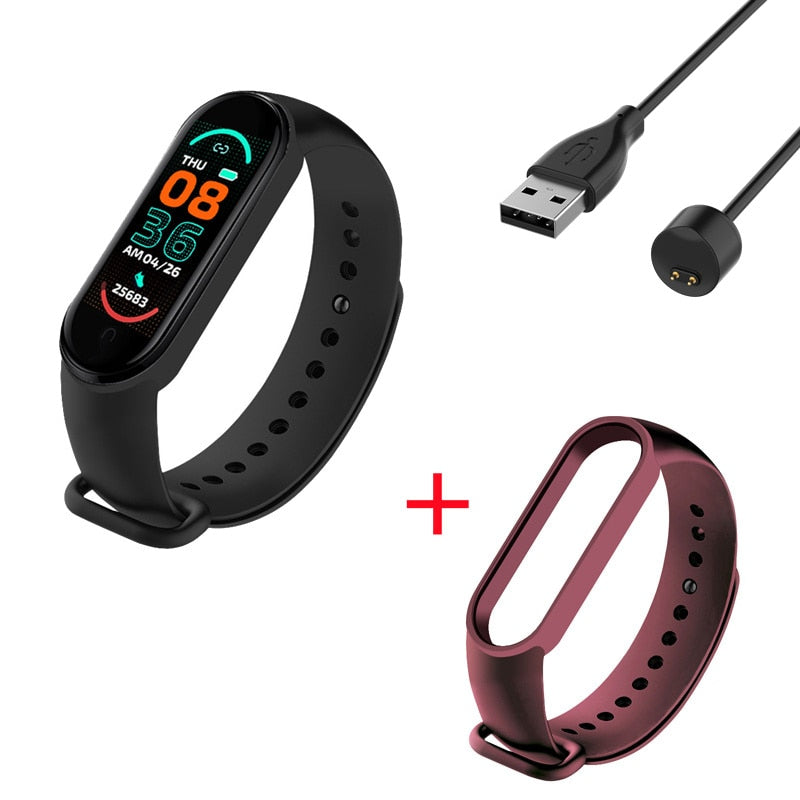 M6 Smart Bracelet Women Men Kids Heart Rate Blood Pressure Monitor Waterproof Sports Band Fitness Tracker Smartwatches