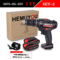 Cordless Screwdriver Electric Screwdriver Cordless Drill  Power Tools Handheld Drill Lithium Battery Charging Drill + Battery