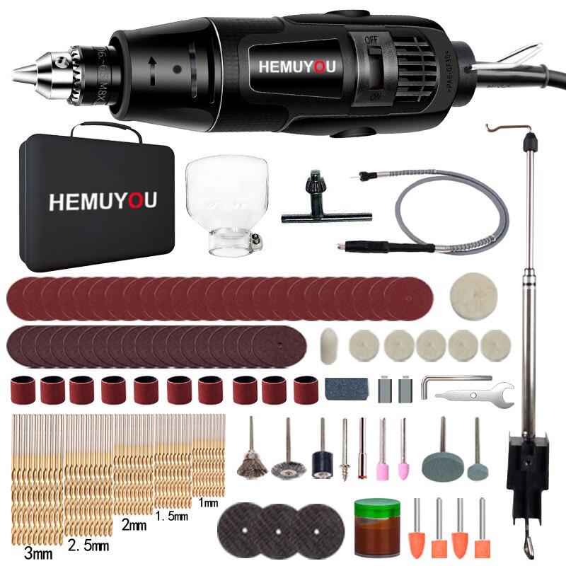 Dremel mini electric drill engraver Rotary Tool polishing machine 180W Power Tool Variable Speed engraving pen with accessories