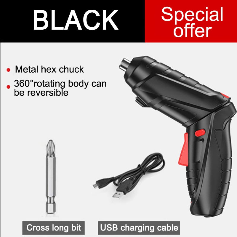 Electric Screwdriver Battery Rechargeable Cordless Screwdriver Powerful Impact Wireless Screwdriver Drill Electric Screw Driver