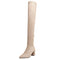 Sexy High Boots Women 2022 Winter New Fashion Over The Knee Warm Botas Mujer Suede Lace Up Pumps Sock Shoes High Heels Boots