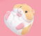 Original Genuine Capsule toys cute kawaii fatty milky soft hamster flocking plush dolls squeeze Stress Relief gashapon toys