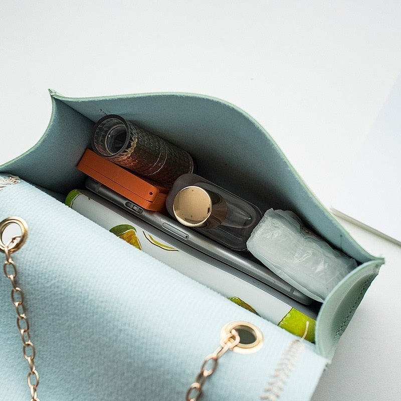 Stitching Women Summer Shoulder Crossbody Bag Chain PU Leather Ladies Messenger Bag Female Small Square Bag Clutch Bags Handbags