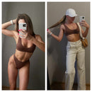 Sexy Seamless Bra Wire Free Brassiere Rib Bralette Women&