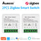 Tuya Zigbee / Wifi MINI Smart Switch 2 Way Control 16A Switch Tuya Smart Home Automation Sensor Works With Alexa Google Home