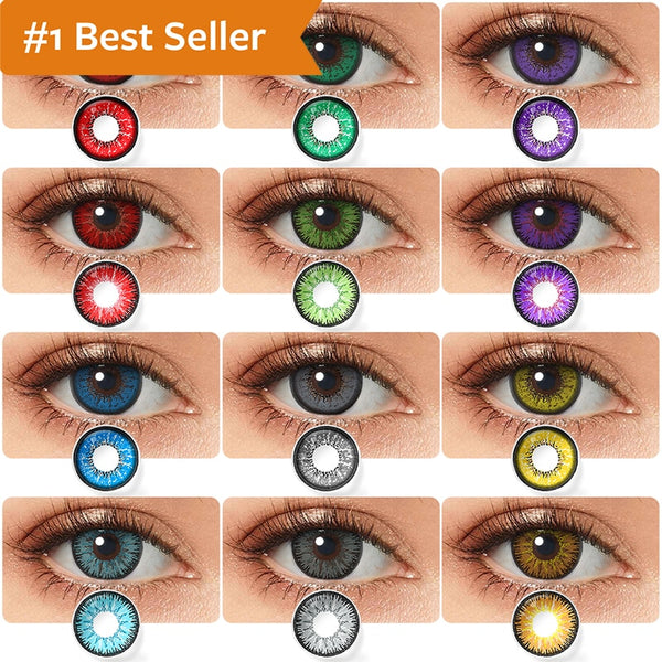 1pair(2pcs) Color Contact Lenses For Eyes Anime Cosplay Colored Lenses Blue Red Multicolored Lenses Contact Lens Beauty Pupils