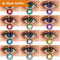 1pair(2pcs) Color Contact Lenses For Eyes Anime Cosplay Colored Lenses Blue Red Multicolored Lenses Contact Lens Beauty Pupils