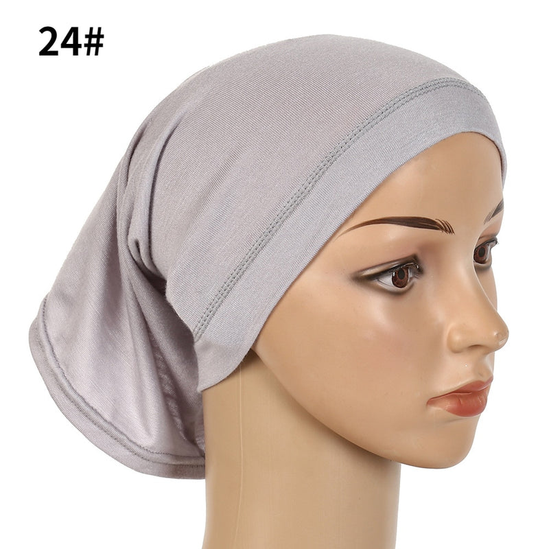Ramadan Undercap Head Cover for Jewish Instant Jersey Bonnet Hijab Turbans for Women Muslim Fashion Inner Cap Turbante Capelli