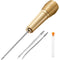 Leather Sewing Kit DIY Leather Sewing Awl Needle with Copper Handle Set Leather Canvas Tent Shoes Repairing Tool w/Nylon Thread