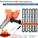 4/6 Inch Electric Drill Modified To Electric Chainsaw Tool Attachment Electric Chainsaws Accessory Set Woodworking Cutting Tool