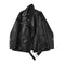 FTLZZ Spring Autumn Faux Leather Jackets Women Loose Casual Coat Female Drop-shoulder Motorcycles Locomotive Outwear With Belt