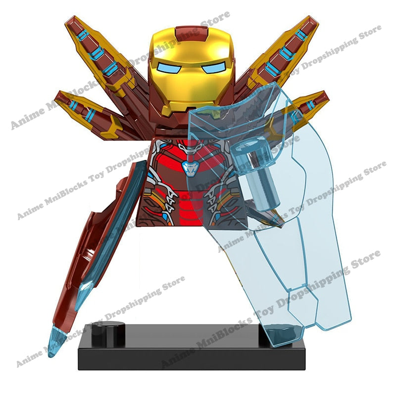 XP193 D009 WM718 Mark suit Disney anime movie figurine dolls mini plastic action toy figures Assemble blocks Christmas gifts