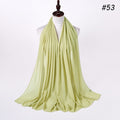 Hijab Scarf 72*175cm Plain Chiffon Scarves For Women Muslim Fasion Islam Clothing Headscarves Shawl For Ladies Headwrap Ramadan