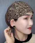 New Beading Women&#39;s Turban Cap Embroidery Fashion Female Head Wraps Muslim Headscarf Bonnets Cancer Chemo Hat