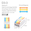 Mini Quick Wire Conductor Connector Universal Compact 2/3 Pin Splicing Push-inTerminal Block 1 in multiple out with fixing Hole